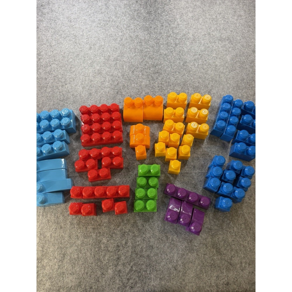 LEGO DUPLO 68 Piece Bulk Building Block Lot Mixed Colors Sizes Shapes - Picture 2 of 6